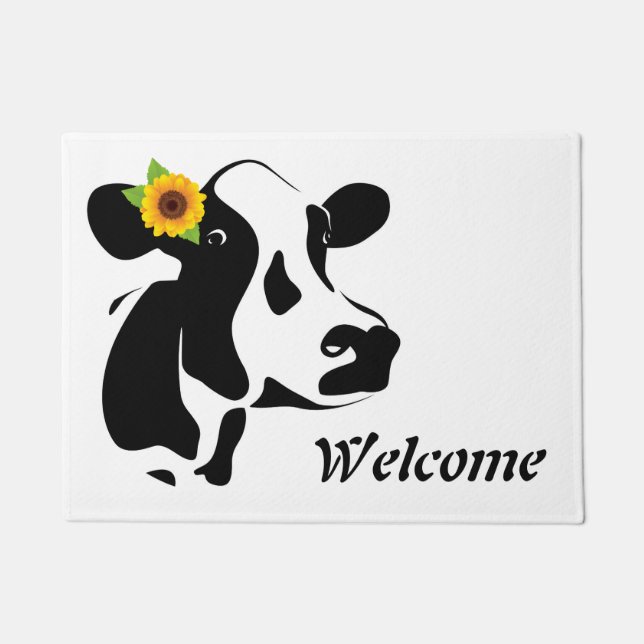 Felpudo Welcome Cow Doormat (Anverso)