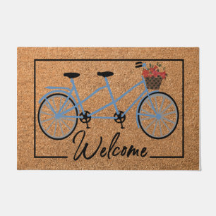 Felpudo  Welcome Floral Bicycle Doormat, Best Bike Lovers