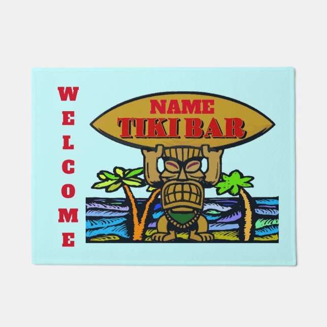 Felpudo Welcome Mat, Tiki BAr Doormat (Anverso)
