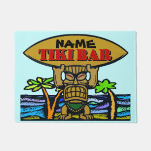Felpudo Welcome Mat, Tiki Bar, Island Doormat
