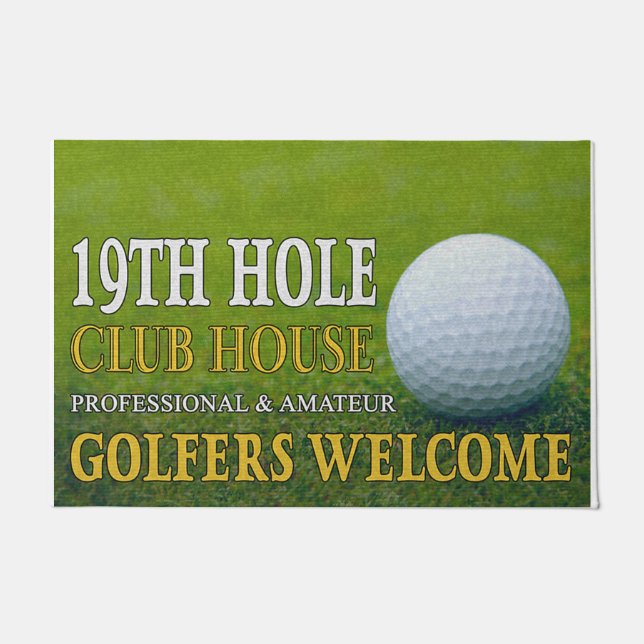 Felpudo Welcome Professional & Amateur Golfers (Anverso)