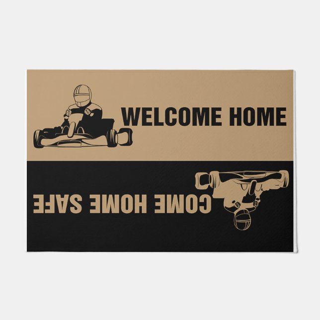 Felpudo Welcome Race Mat, Custom Man doormat (Anverso)