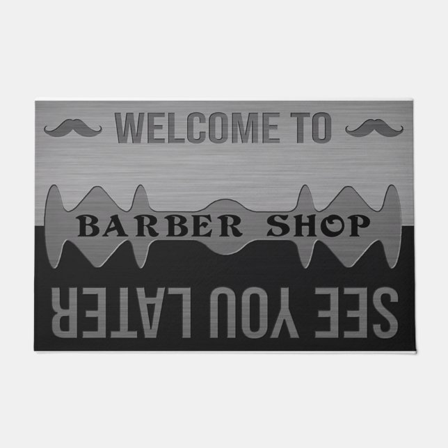 Felpudo Welcome To Barber Shop, See You Later (Anverso)