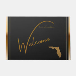 Felpudo Welcome to our retirement home Florida state map 