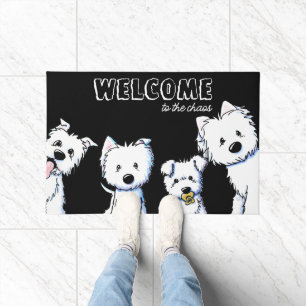 Felpudo Westie Home Black Door Mat
