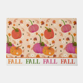 Felpudo Whimsical Pumpkins Cae Hojas