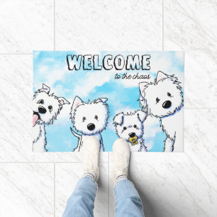 Felpudo Whimsical Westie Family