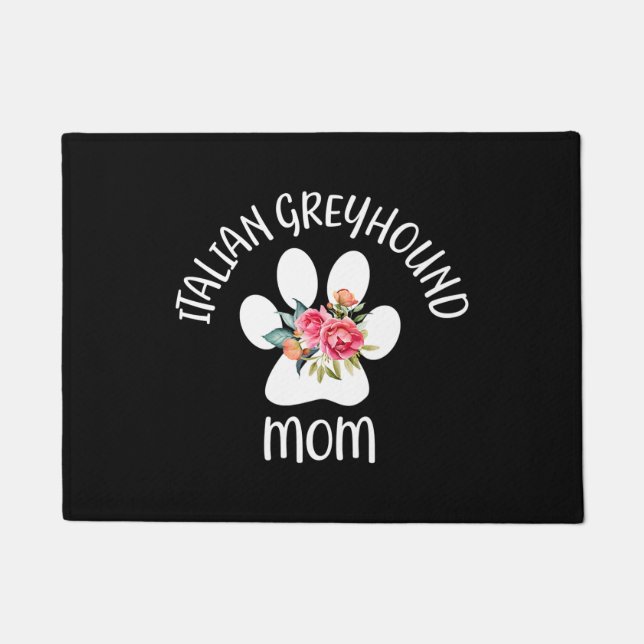 Felpudo Whippet Lover | Madre italiana de Greyhound (Anverso)