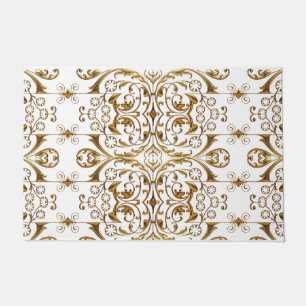 Felpudo White and Gold Luxor Door Mat