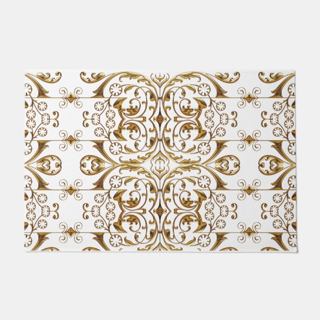 Felpudo White and Gold Luxor Door Mat (Anverso)