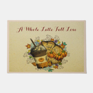 Felpudo Whote Latte Fall Love