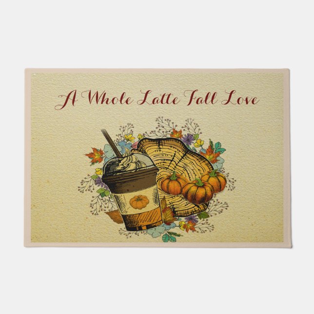 Felpudo Whote Latte Fall Love (Anverso)