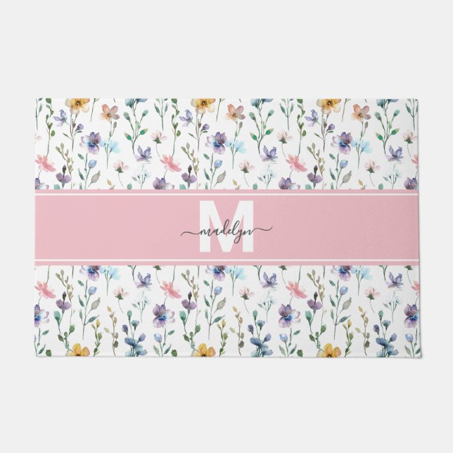 Felpudo Wildflower Monogram (Anverso)