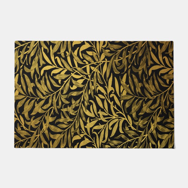 Felpudo William Morris Black And Gold Willow Bough (Anverso)