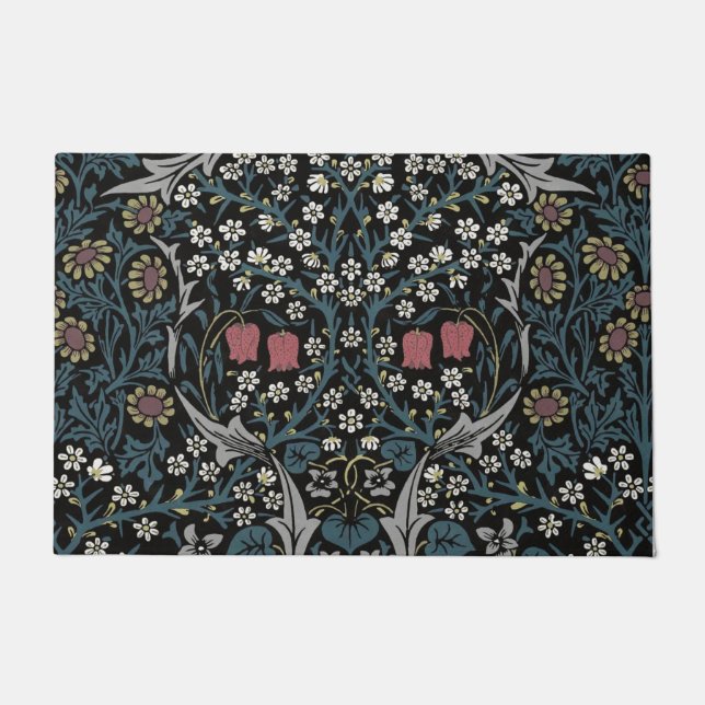 Felpudo William Morris Blackthorn Floral Art Nouveau (Anverso)