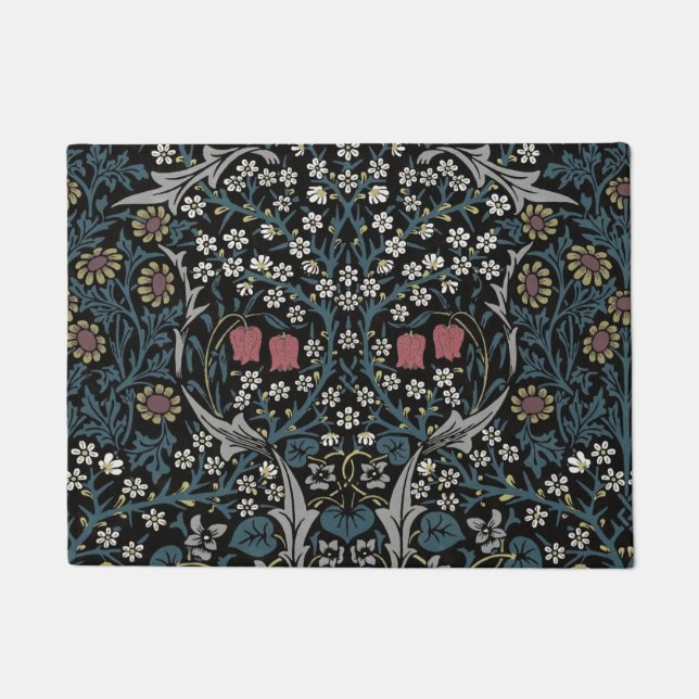 Felpudo William Morris Blackthorn Floral Art Nouveau (Anverso)