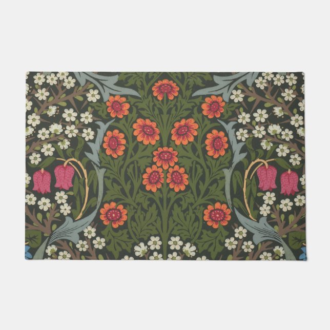 Felpudo William Morris Blackthorn Garden Flower Classic (Anverso)