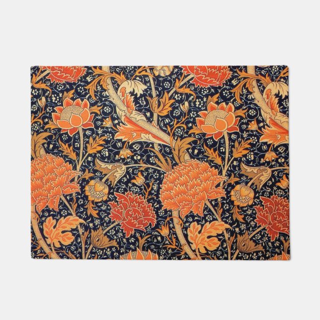 Felpudo William Morris Naranja Cray (Anverso)