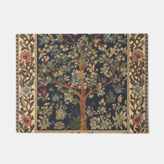 Felpudo William Morris - Original De Árbol De Vida (Anverso)