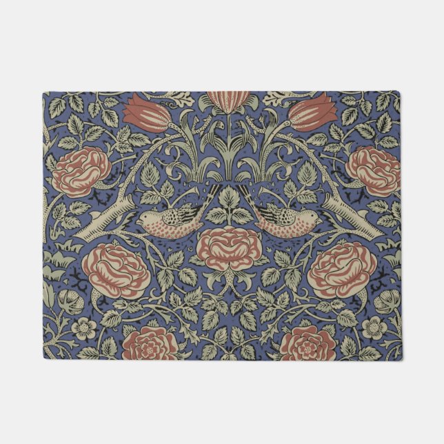 Felpudo William Morris Tudor Rosa Wallpaper (Anverso)