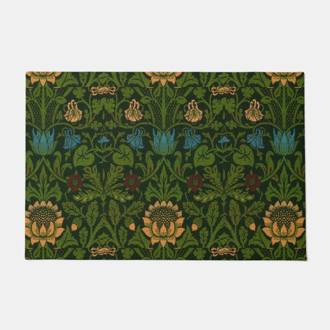 Felpudo William Morris Violet y Columbine (Anverso)