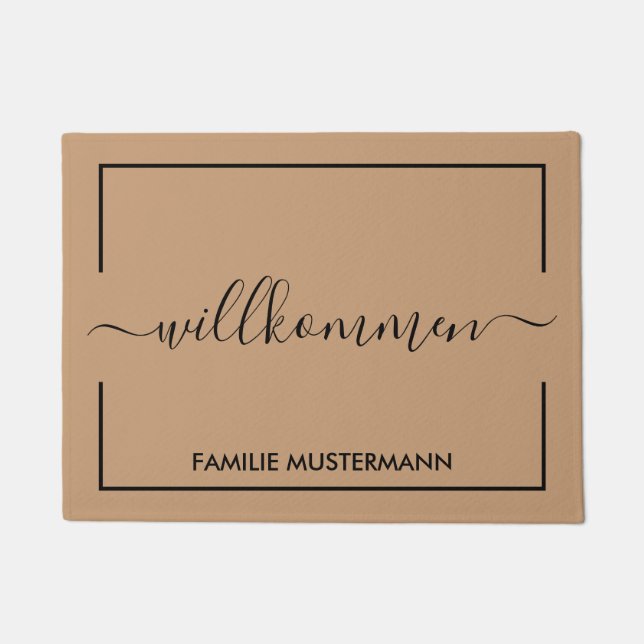 Felpudo Willkommen Eigene Fußmatte Bedrucken (Anverso)