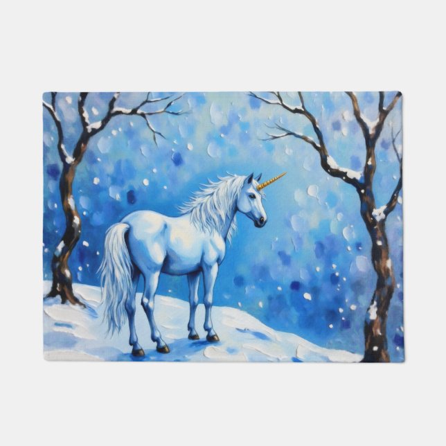 Felpudo Winter Unicorn (Anverso)