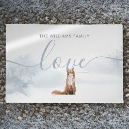 Felpudo Winter Woodland Scene Fox