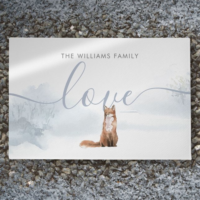 Felpudo Winter Woodland Scene Fox (Winter Woodland Scene Fox Doormat)