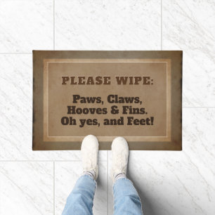 Felpudo Wipe: Paws, garras, cascos, multas y pies