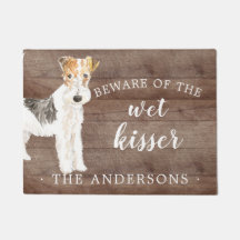 Wire Haired Fox Terrier.Dog Mat Puerta Personaliza
