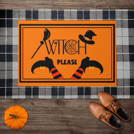 Felpudo Witch Please - Funny Halloween 