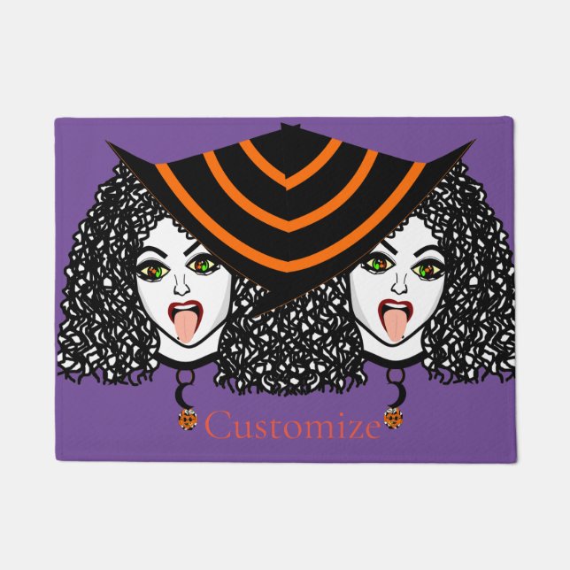 Felpudo Witch Thunder_Cove con cabello rizado (Anverso)