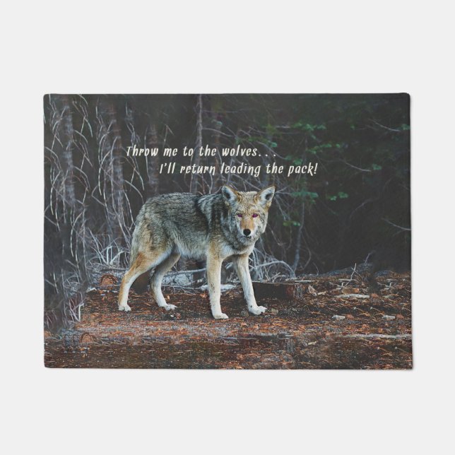 Felpudo Wolf en el paquete líder de los bosques sobre los  (Anverso)