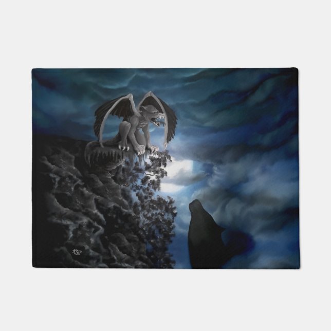 Felpudo Wolf Moon - Wolf con Golem (Anverso)