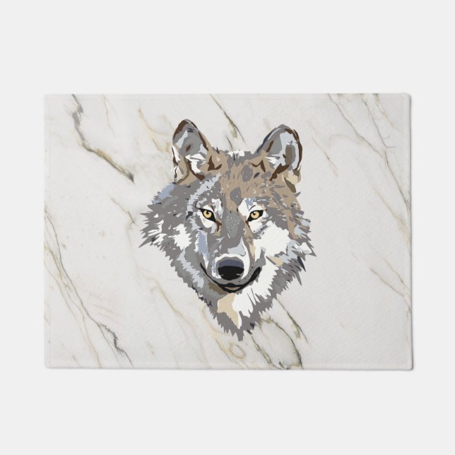Felpudo Wolf on Marble (Anverso)