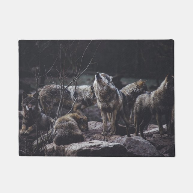 Felpudo Wolf Pack Doormat (Anverso)