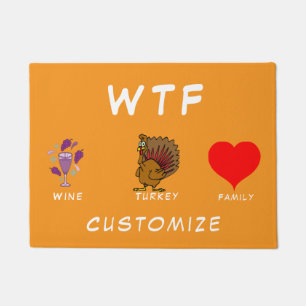 Felpudo WTF Wine Turkey Family Thunder_Cove
