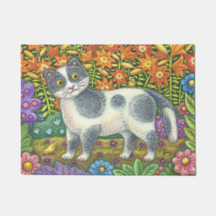 Felpudo Wuzzy Kitten FOLK ART CAT DOOR Personalizar DE MAT