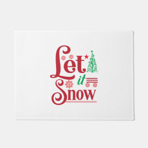 Felpudo Xmas Art Let Is Snow
