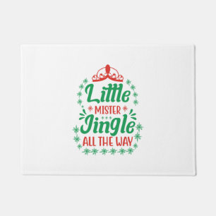Felpudo Xmas Art Little Mister Jingle Todo el camino