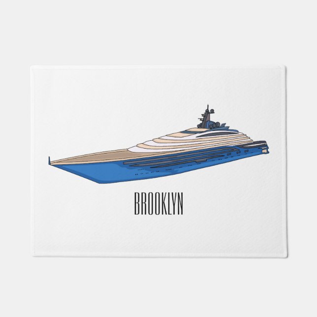 Felpudo Yacht cartoon illustration (Anverso)