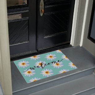 Felpudo Yellow Bright Daisy Trendy Welcome Mat