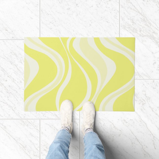 Felpudo Yellow Waves Door Mat (Interior)