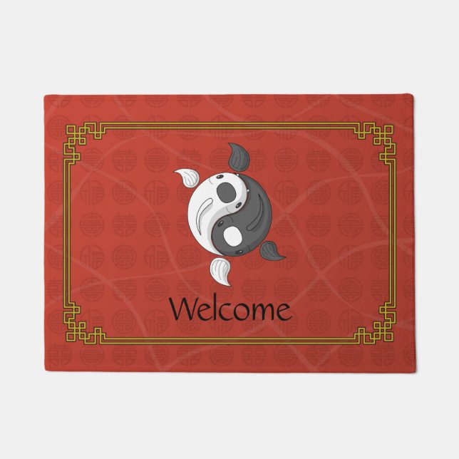 Felpudo Yin y Yang el Doormat Koi (Anverso)