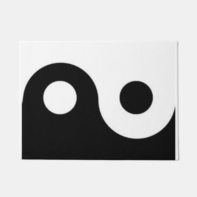 Felpudo yin yang 18" x 24" Puerta Mat (Anverso)