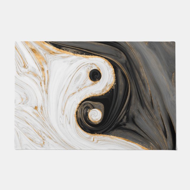 Felpudo Yin Yang Liquid Marble (Anverso)