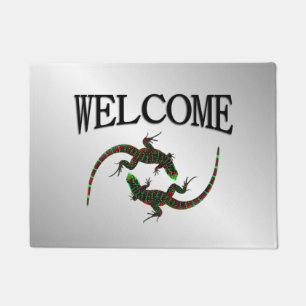 Felpudo Yin Yang Lizards Silver