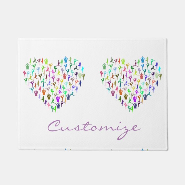 Felpudo Yoga Poses Heart Thunder_Cove (Anverso)