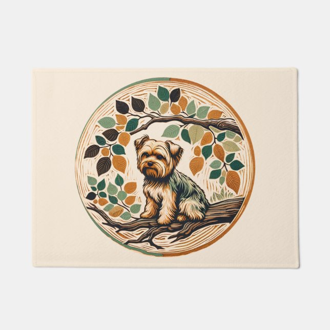 Felpudo Yorkie Terrier Dog Yorkshire terroir Flora (Anverso)